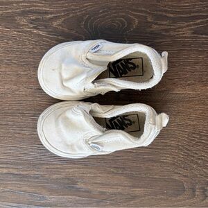 Vans Kids White Slip-On Sneakers